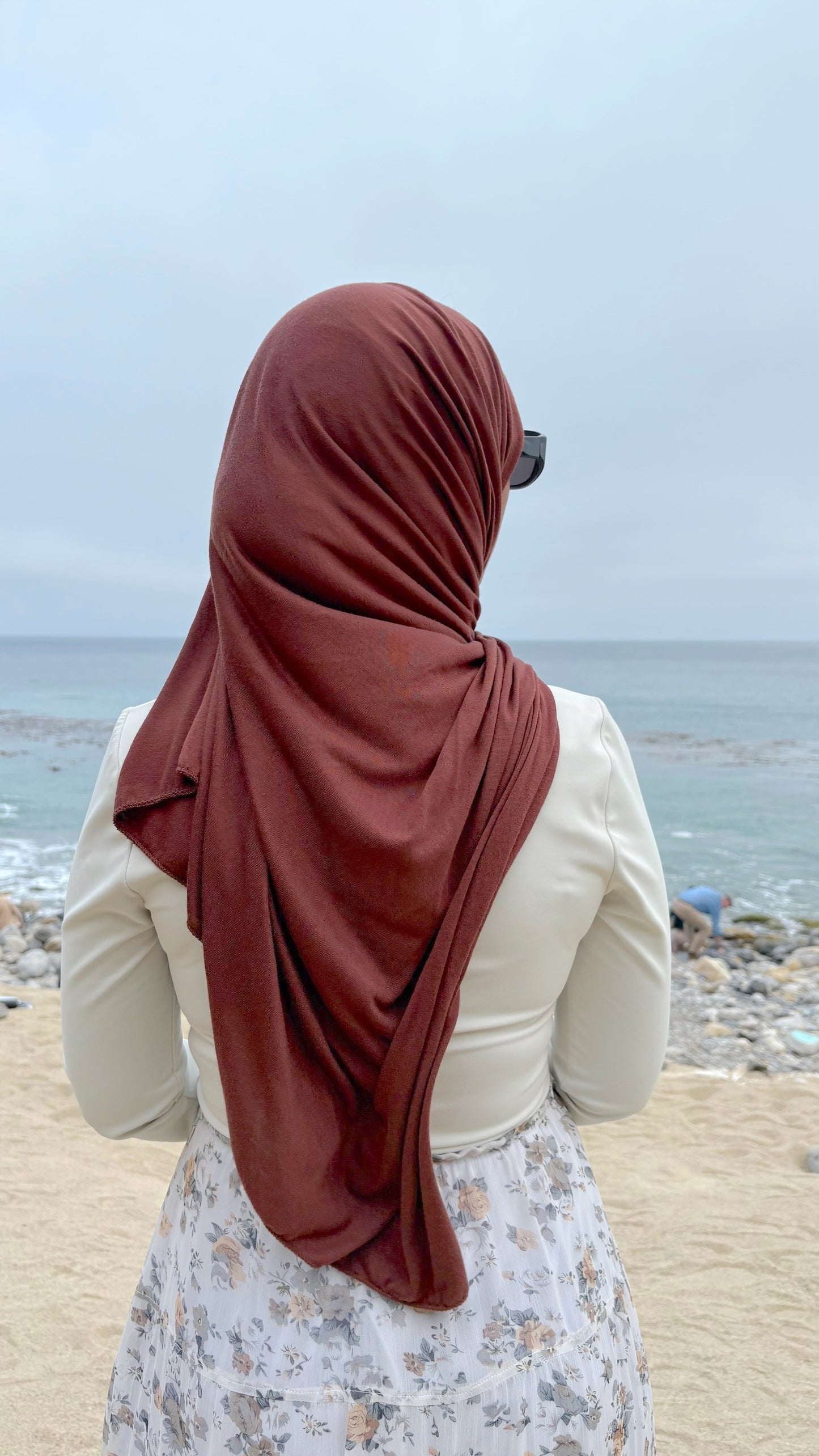 Luxury Jersey Hijab - Sandy Copper