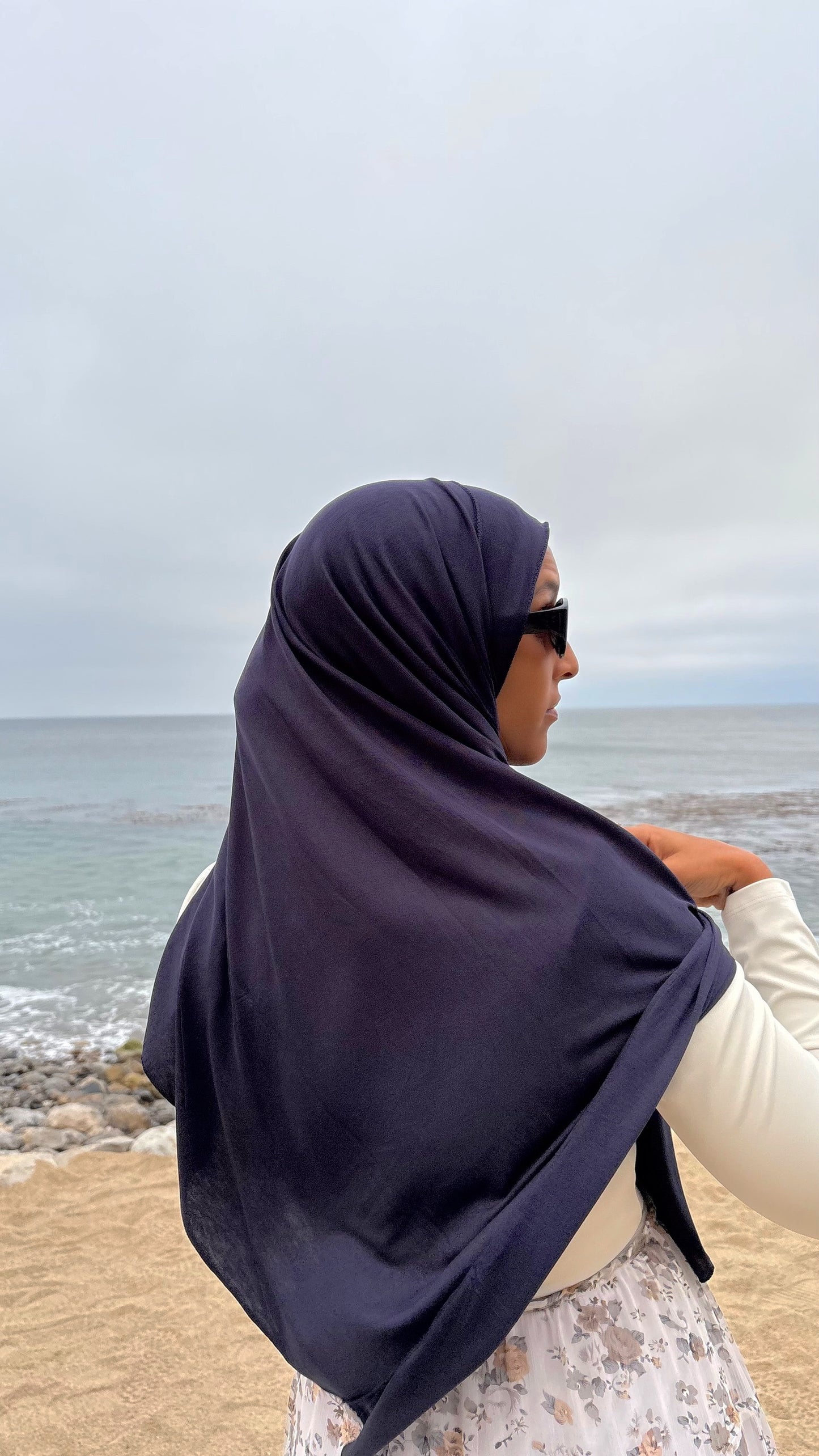Luxury Jersey Hijab - Twilight Navy
