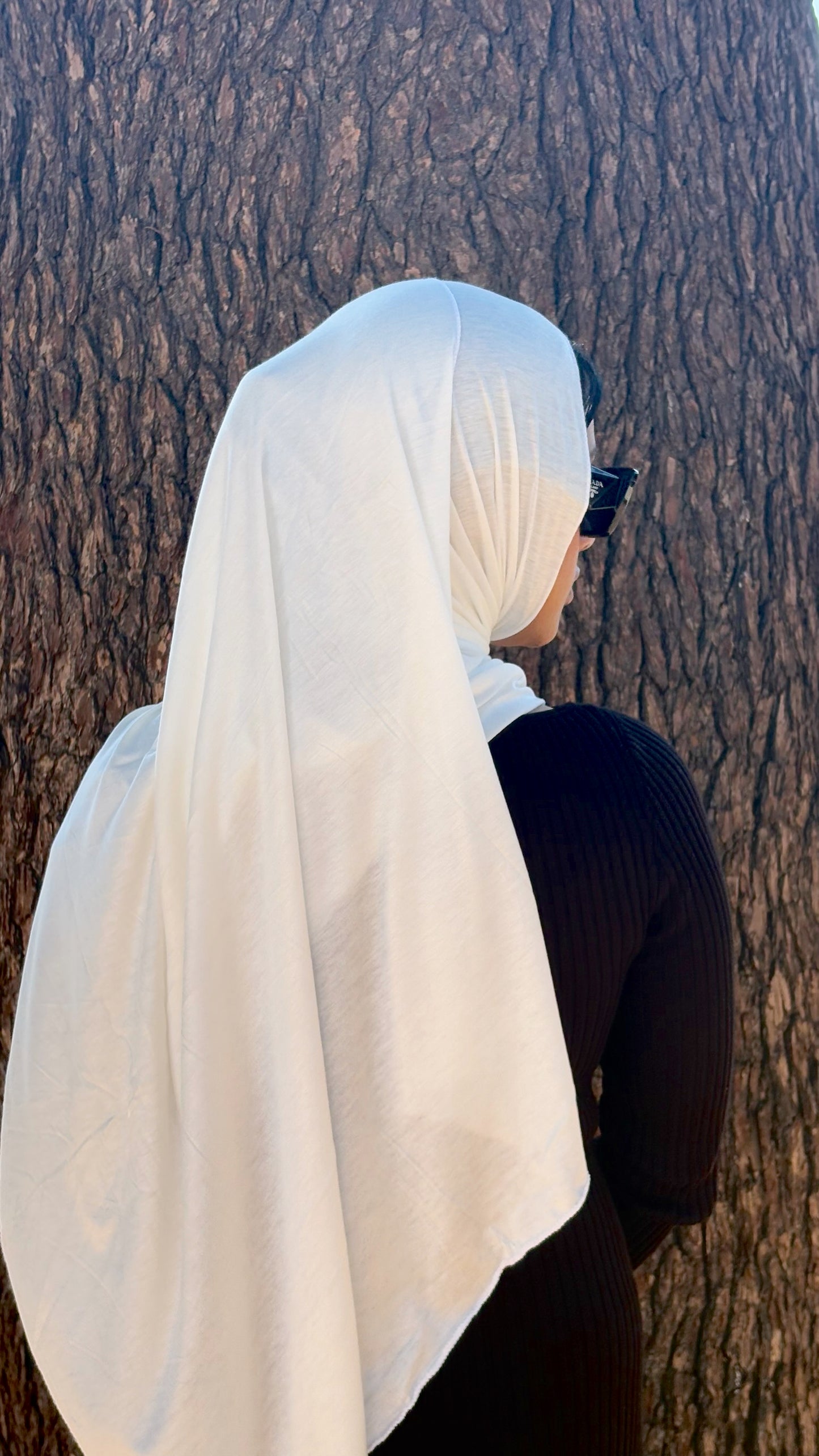 Luxury Jersey Hijab - Ivory Pearl