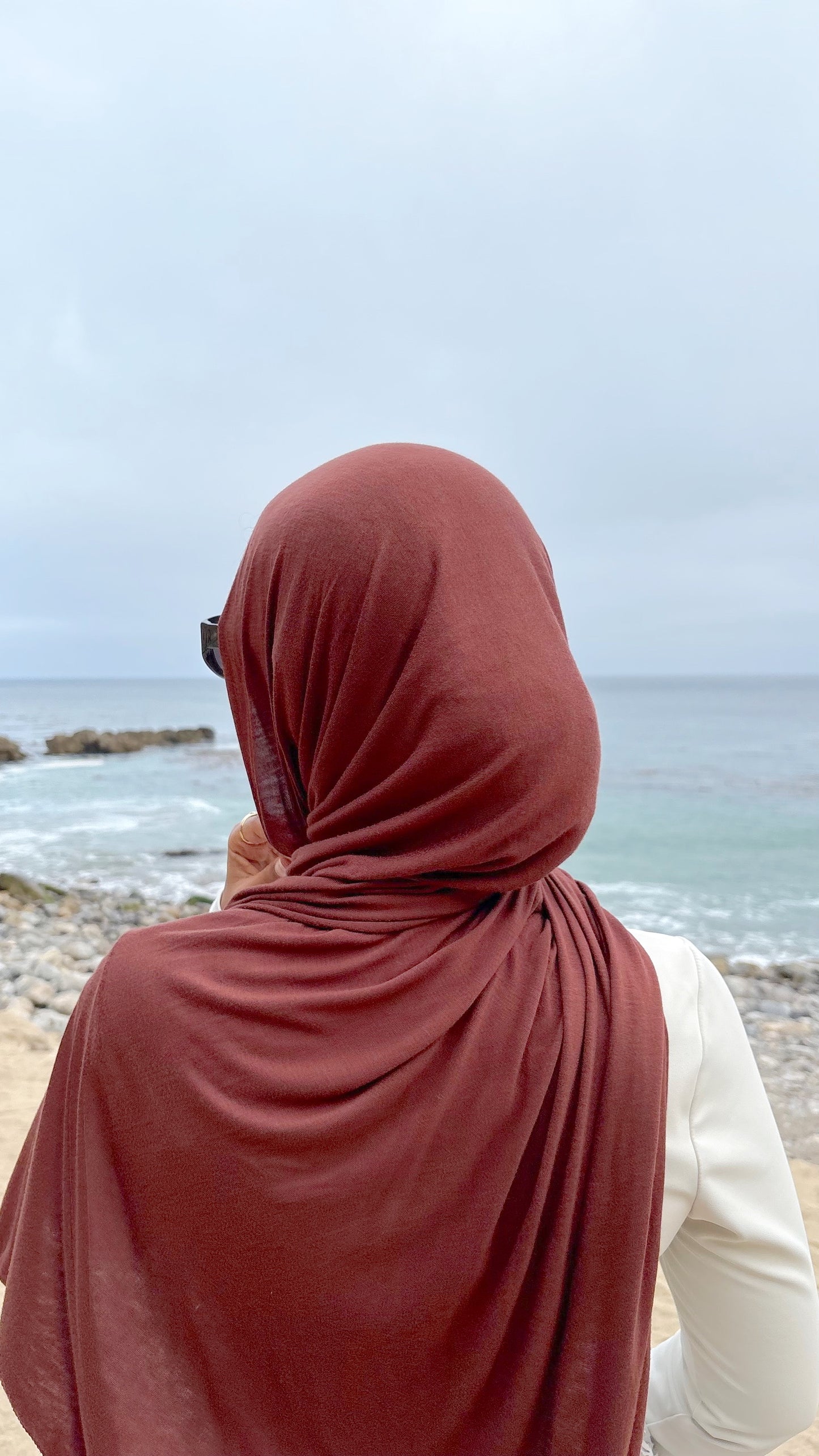 Luxury Jersey Hijab - Sandy Copper