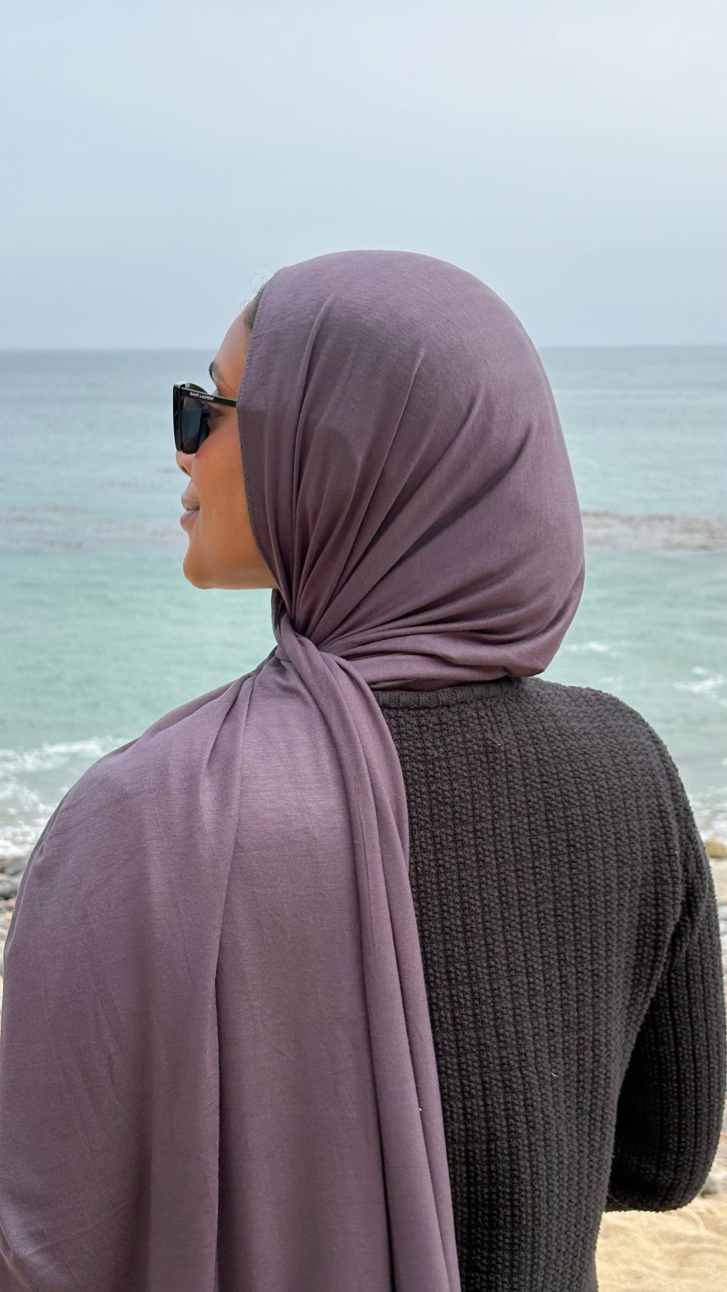Luxury Jersey Hijab - Antique Berry