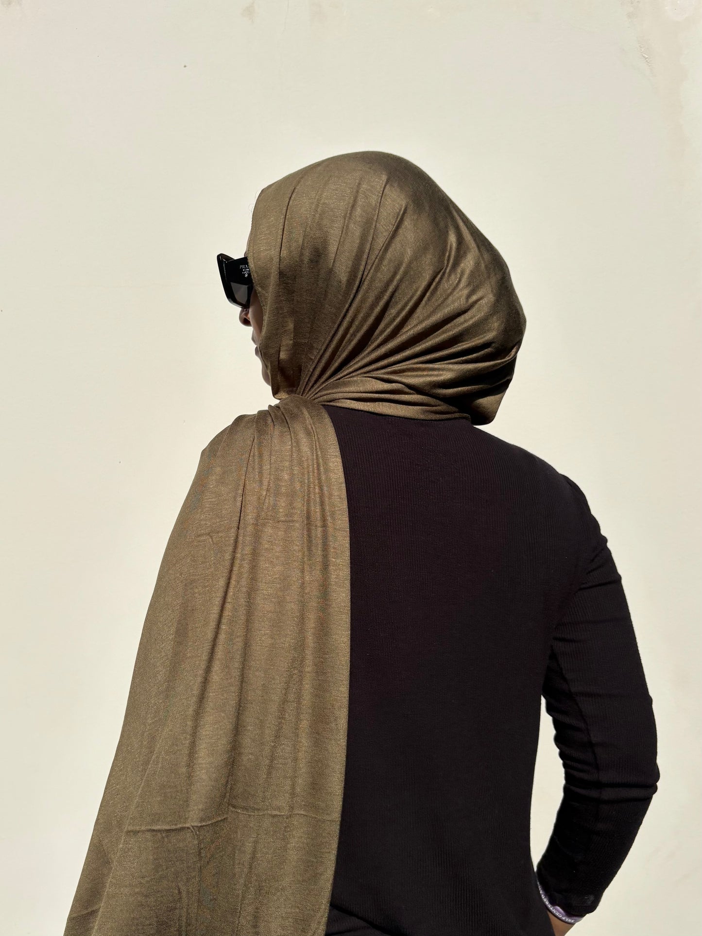 Luxury Jersey Hijab - Olive Green