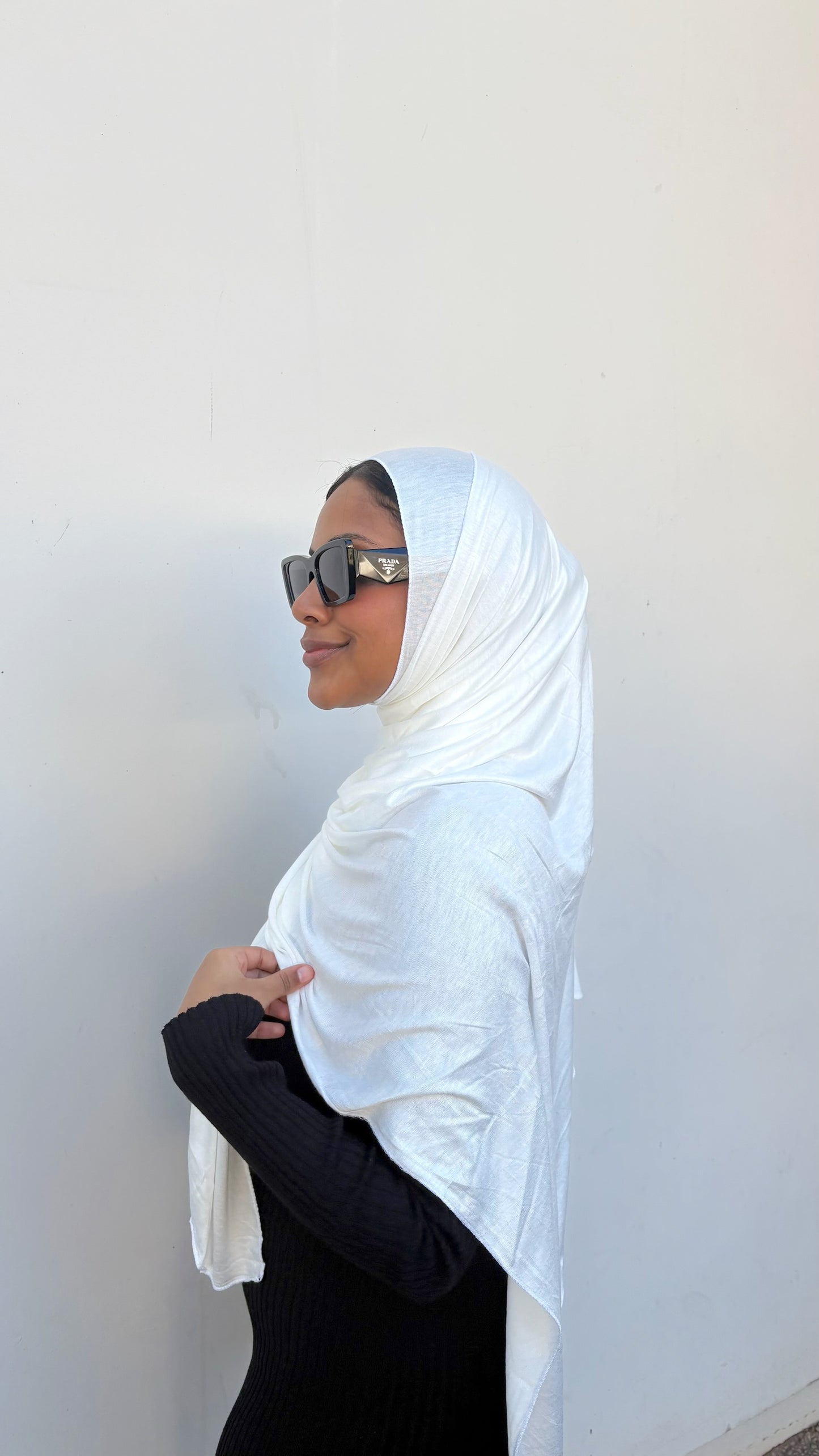 Luxury Jersey Hijab - Ivory Pearl