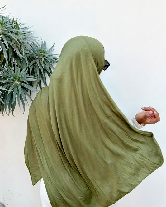 Luxury Jersey Hijab - Sagewood Green