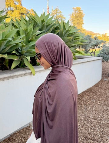 Luxury Jersey Hijab - Espresso Brown