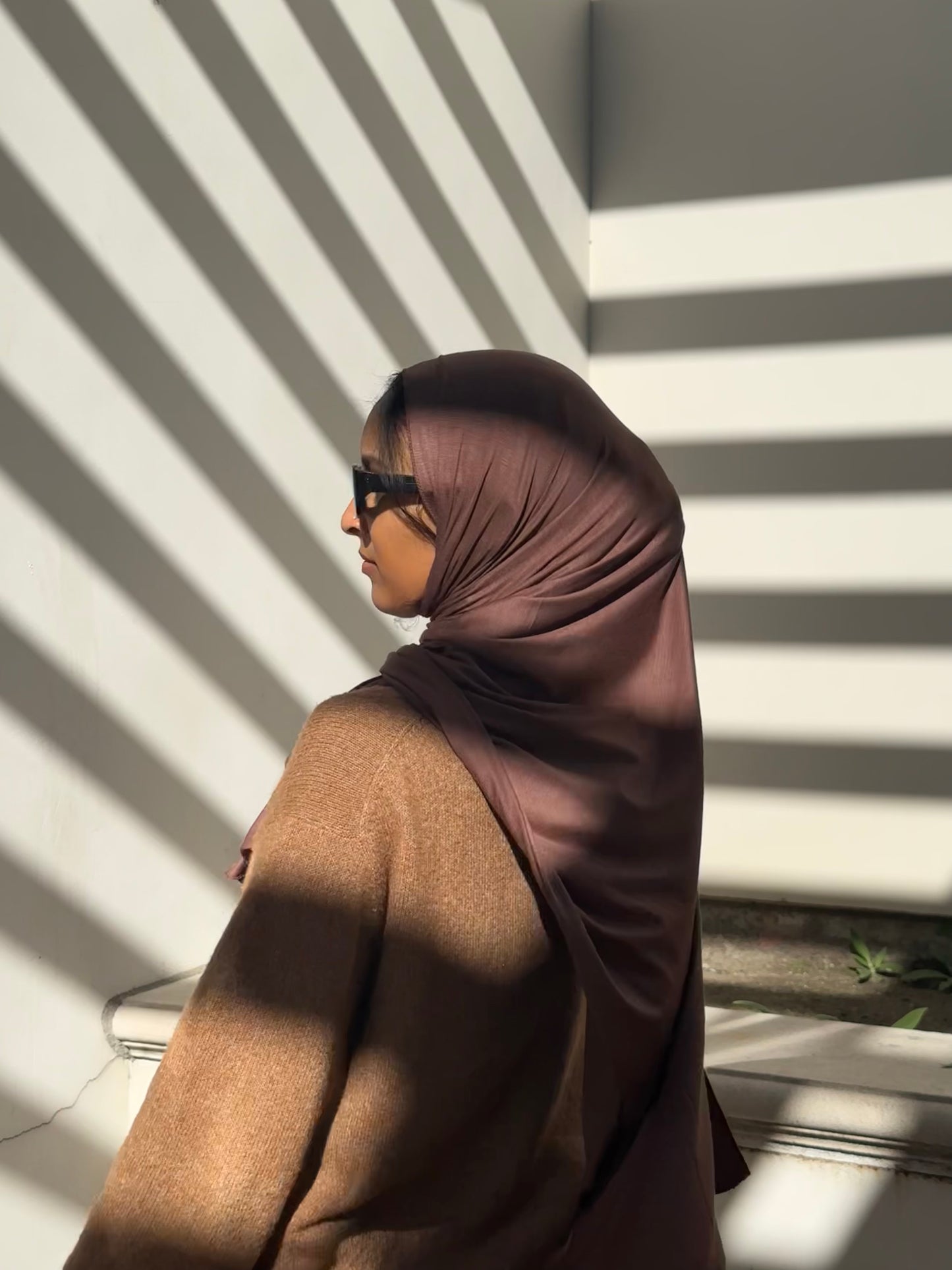 Luxury Jersey Hijab - Mocha Brown